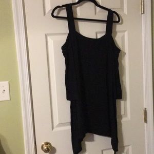 Black cold shoulder top